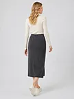 custom elastic waist midi skirt